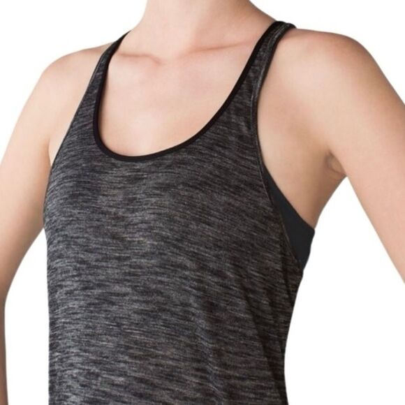 Lululemon What the Sport Singlet in Heathered Black - Picture 4 of 6